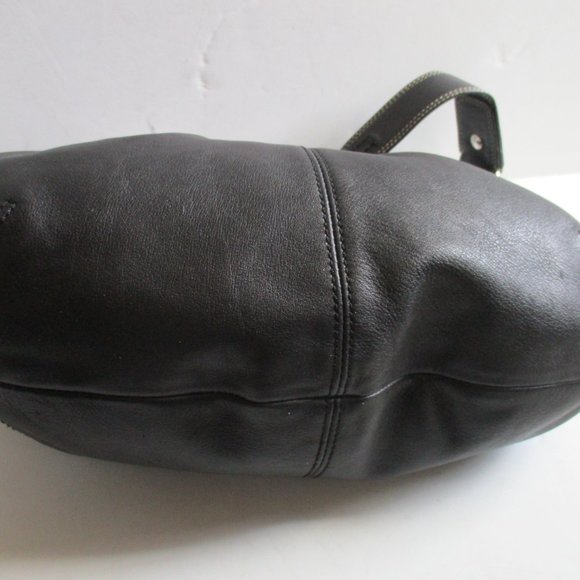 COACH Black Soft Leather HOBO Satchel - Picture 5 of 9